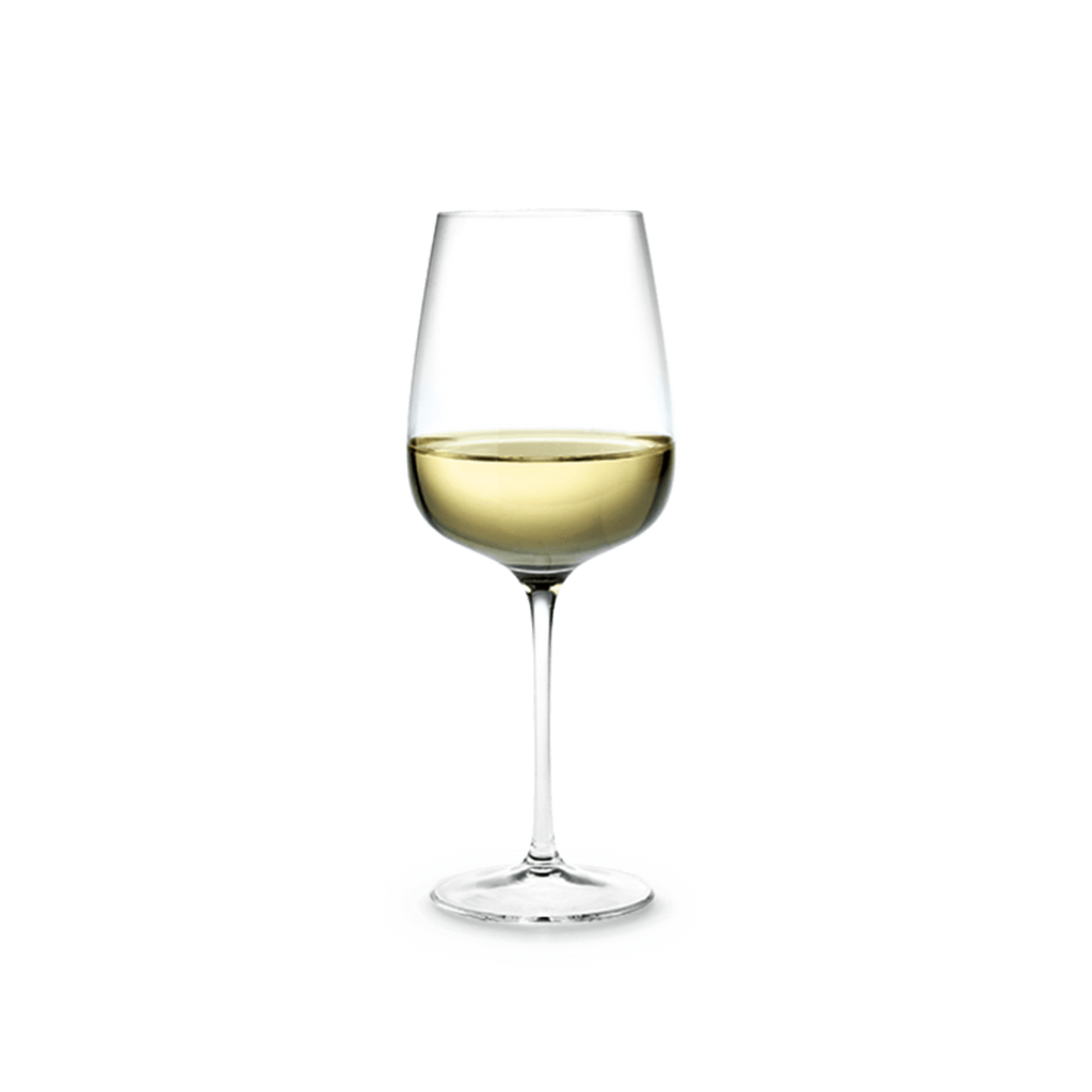 A glass of chilled white wine