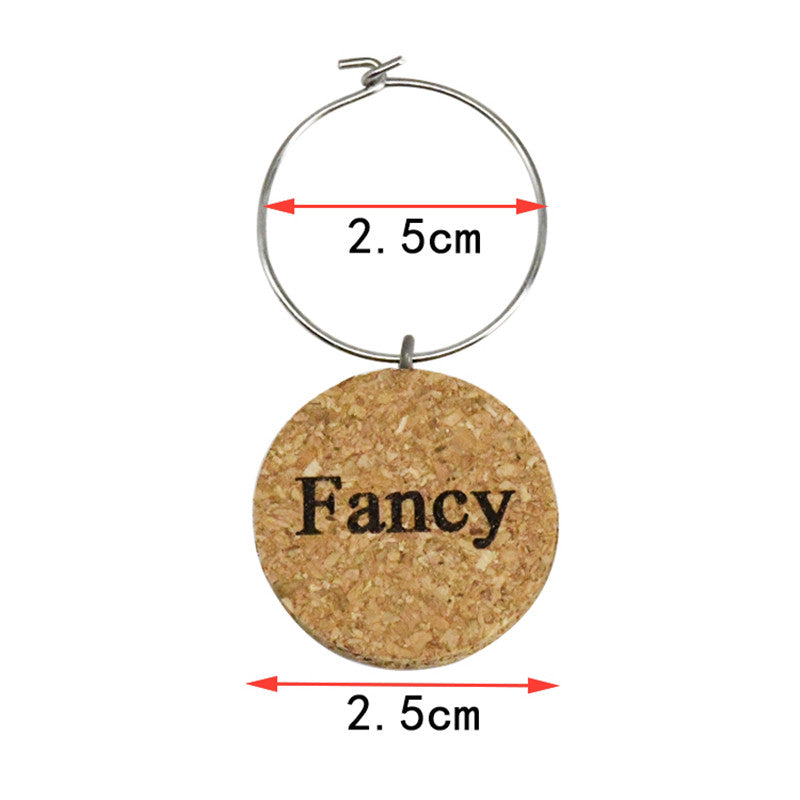 10PCS Personalized Decorating Blank Cork Wine Glass Ring Charms Drink  Wine  To Love