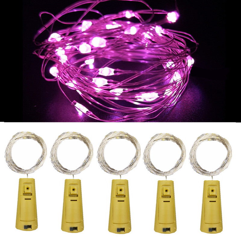 5pcs LED Wine Bottle Cork Copper Wire String Lights Fairy Garlands Chr –  Wine To Love