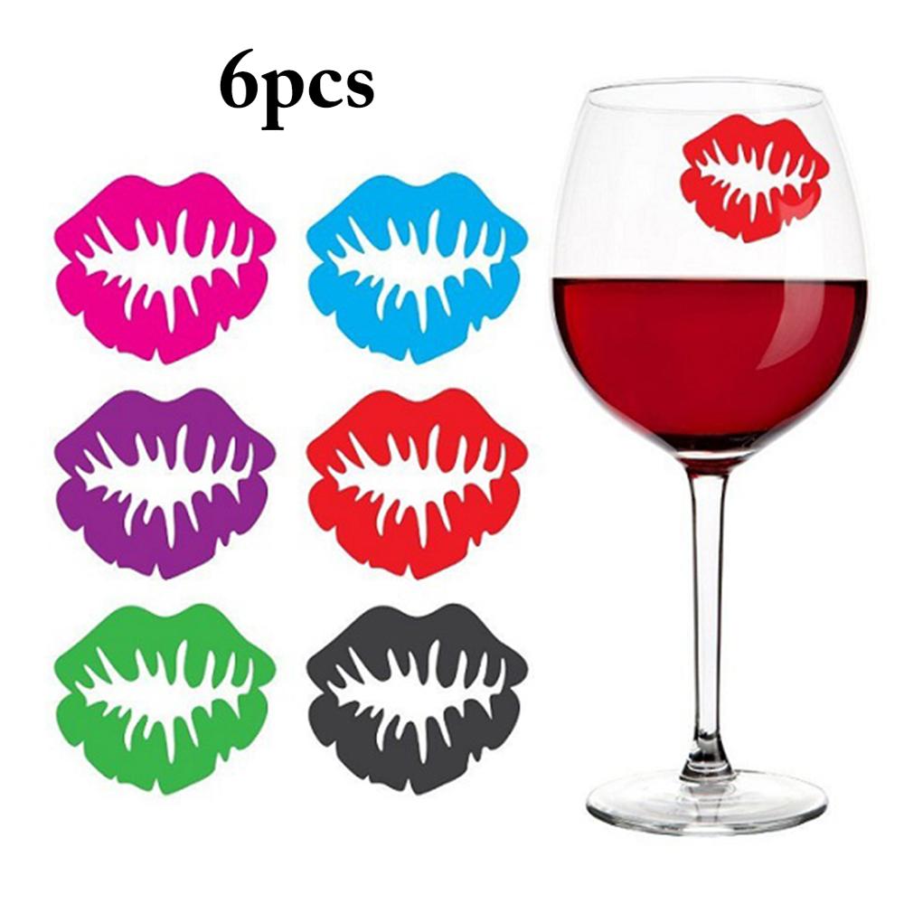 6pcs Silicone Wine Glass Marker Kisses/ Rings/ Pineapple Marker Charm – Wine  To Love