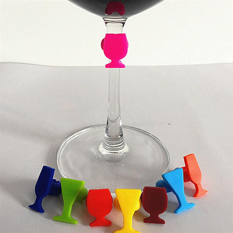 8Pcs Kitchen Silicone Wine Glass Marker Reusable Cup Identifier Glass –  Wine To Love