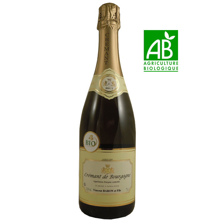 Cremant de Bourgogne Vincent Baron sparkling Organic Wineto love