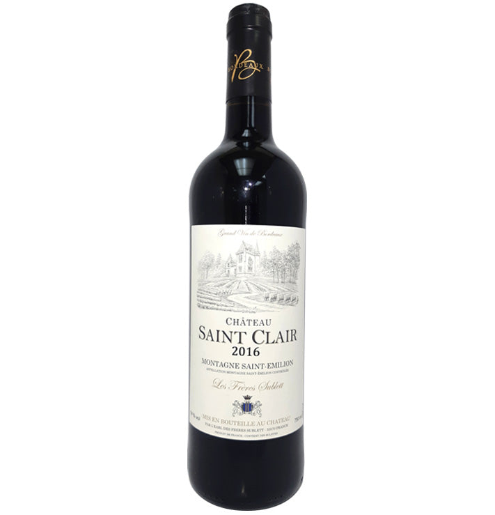 Saint Clair Montagne St Emilion 2016 red wine, wine to love
