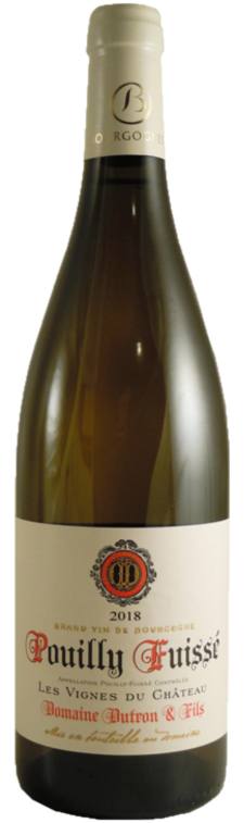 French Bourgogne White Wine - Pouilly Fuissé Les Vignes Du Château 2018 Dutron